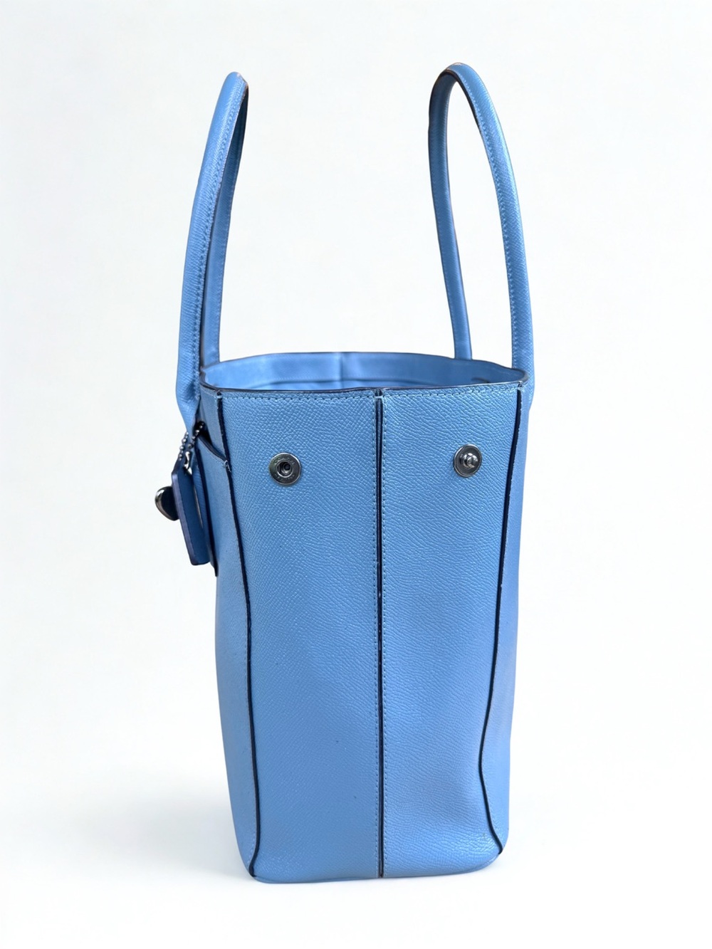 Stunning Coach Bailey Carryall in Chambray Blue Crossgrain Leather - Picture 4 of 9